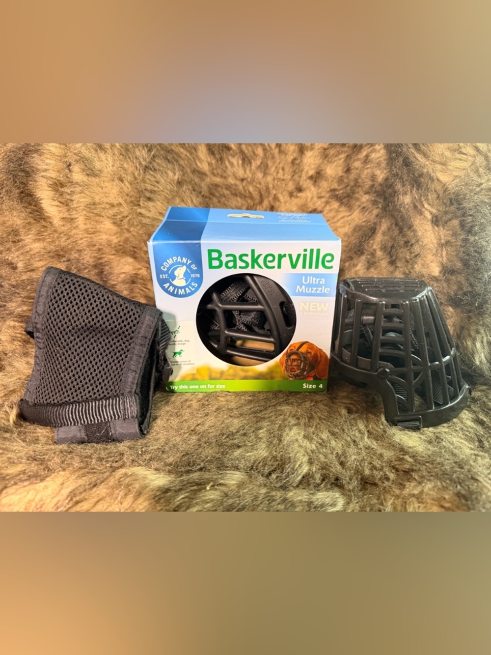 Baskerville Ultra Muzzle, Basket muzzle and Guardian mesh muzzle